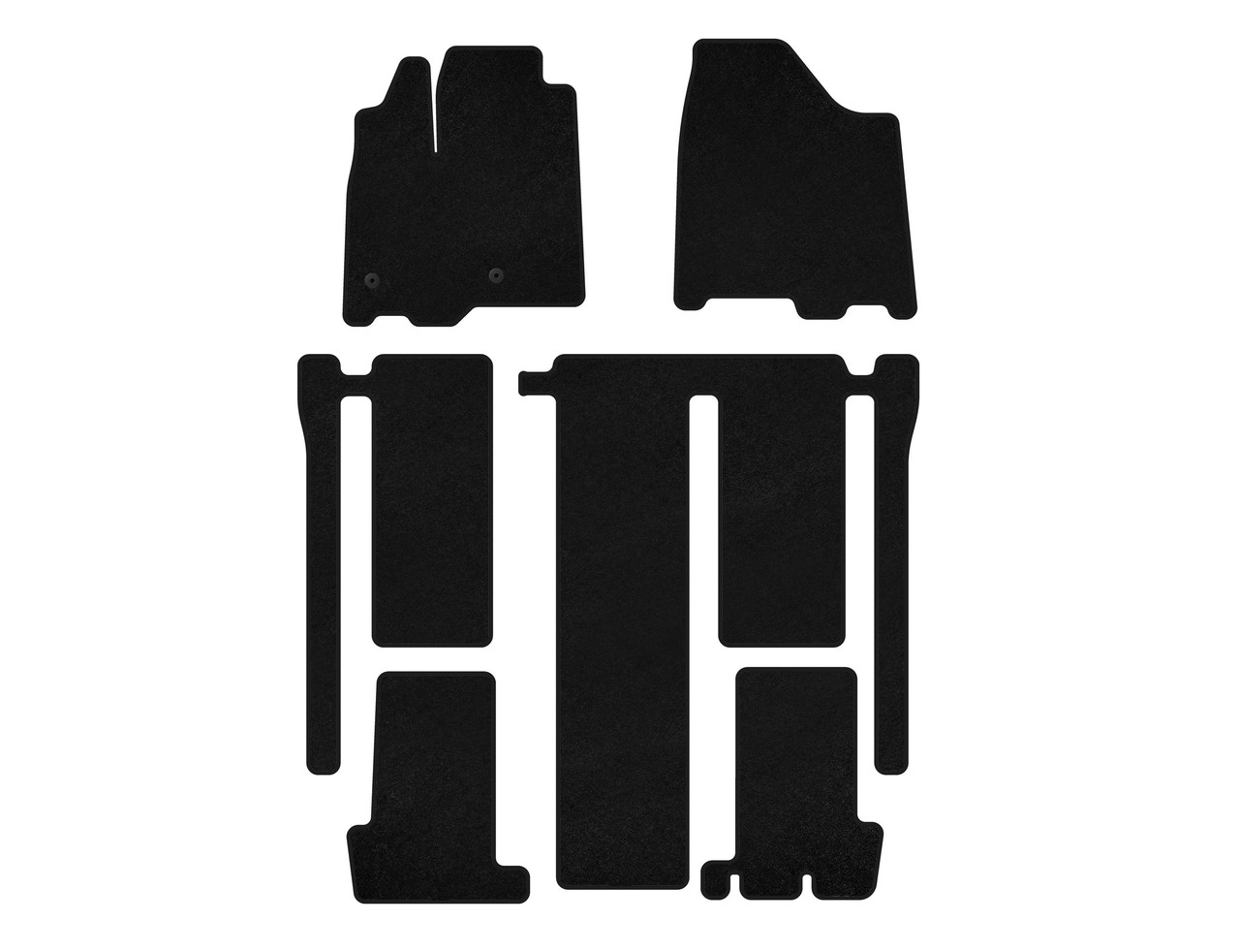 Килимки текстильні Premium  3 ряди  чорні  для Toyota Sienna 2010-2020 рр