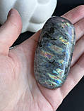 Лабрадор натуральний камінь кабошон галтовка з натурального лабрадору 70*36*19 мм., фото 4