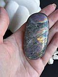 Лабрадор натуральний камінь кабошон галтовка з натурального лабрадору 70*36*19 мм., фото 5