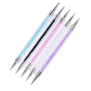 Двосторонній дотс зі стразами, колір в асортименті