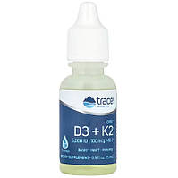 Trace Minerals Ionic Vitamin D3+K2 / Іонні вітаміни Д3 K2 5000 МО 15 мл