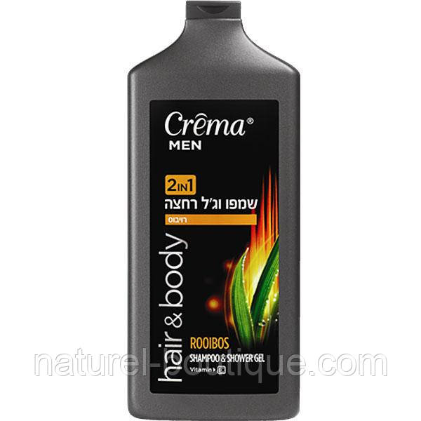 Шампунь та гель CremaMen для душу Ройбос 700 мл, фото 1