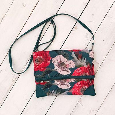 Сумка на плече жіноча Pretty Червоні та білі маки, фото 1
