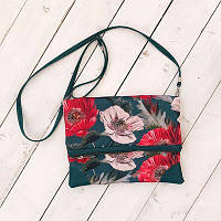 Сумка на плече жіноча Pretty Червоні та білі маки