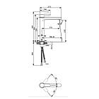 Змішувач для раковини Lidz Astra 001FH високий (k35) LDAST001FHCRM48090 Chrome, фото 2