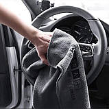 Мікрофібра 2 шт. рушник ганчірка для сушіння авто 35х75 см XUNDER сіра (GS-196252), фото 10