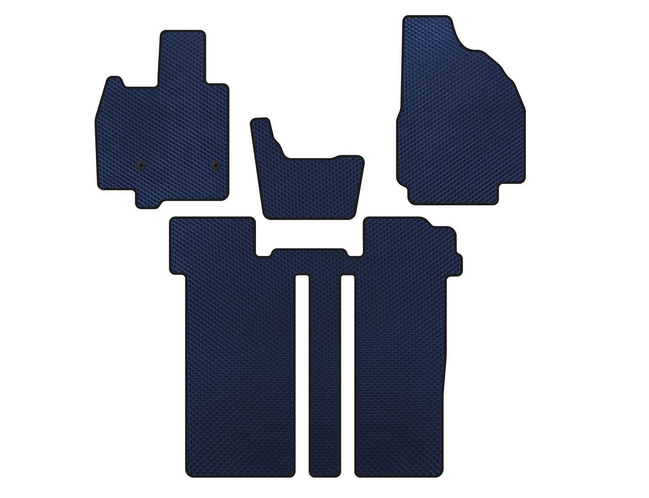 Килимки EVA  2 ряди  6-ти місний  Синій  для Toyota Previa 2006-2019 рр