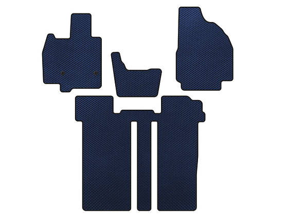 Килимки EVA  2 ряди  6-ти місний  Синій  для Toyota Previa 2006-2019 рр, фото 1