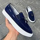 Сині лофери на білій підошві 42 розмір, фото 2