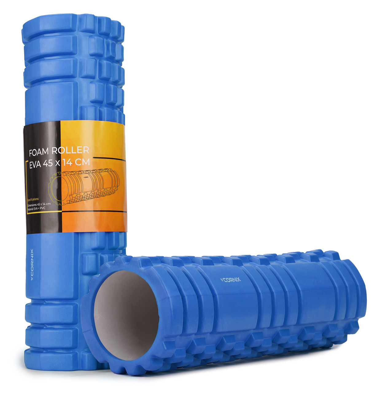 Масажний ролик Cornix EVA 45 x 14 см (валик, роллер) XR-0039 Blue