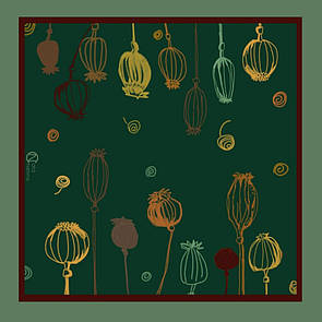 Хустка жіноча дизайнерська Лісова 70*70 двостороння MKNC301230