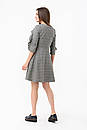 Сукня жіноча сіра в клітинку коротка демісезонна MKRM1208, фото 2