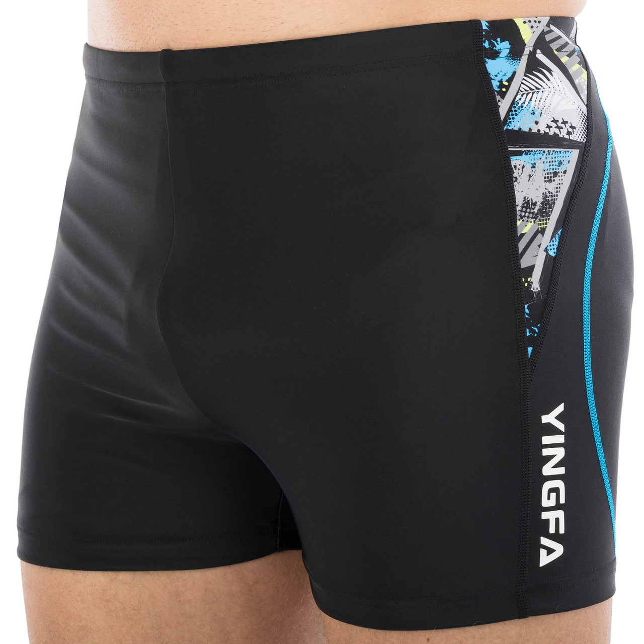 Плавки чоловічі боксери для плавання YINGFA розмір M-2XL Чорний Y-3395   XXL, фото 1