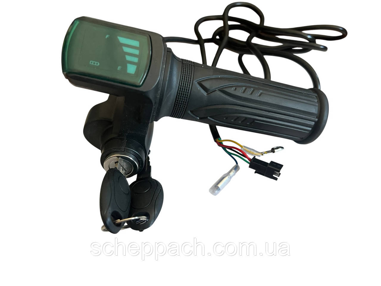 Ручка газу Instrade "скутер" із замком запалювання, дисплей, фото 1