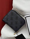 Жіночий гаманець Guess Dagan 4G logo міні чорний Гес, фото 2