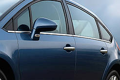 Зовнішня окантовка вікон (нерж.) Hatchback, Carmos - Турецька сталь для Citroen C-4 2004-2010 рр