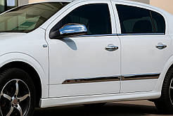 Молдинг дверний (4 шт, нерж) Sedan, OmsaLine - Італійська нержавійка для Opel Astra H 2004-2013 рр