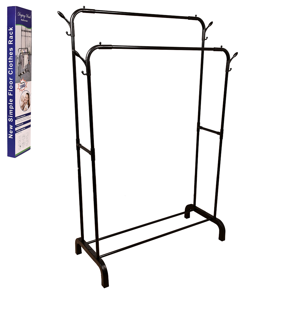 Стійка-вішалка металева подвійна для одягу та взуття R88770