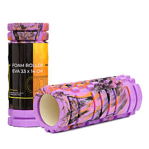 Масажний ролик Cornix EVA Marble Design 33 x 14 см (валик, ролер) XR-0348