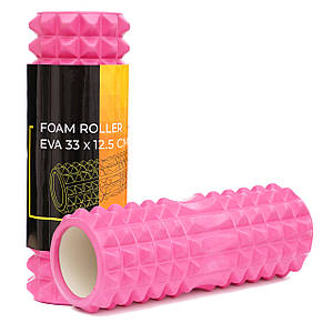 Масажний ролик Cornix EVA 33 x 12.5 см (валик, ролер) XR-0327 Pink