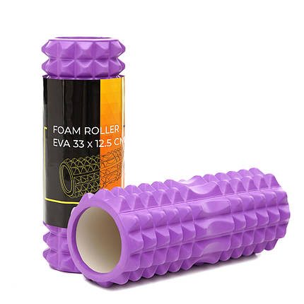 Масажний ролик Cornix EVA 33 x 12.5 см (валик, ролер) XR-0328 Violet, фото 1