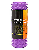 Масажний ролик Cornix EVA 33 x 12.5 см (валик, ролер) XR-0328 Violet, фото 5