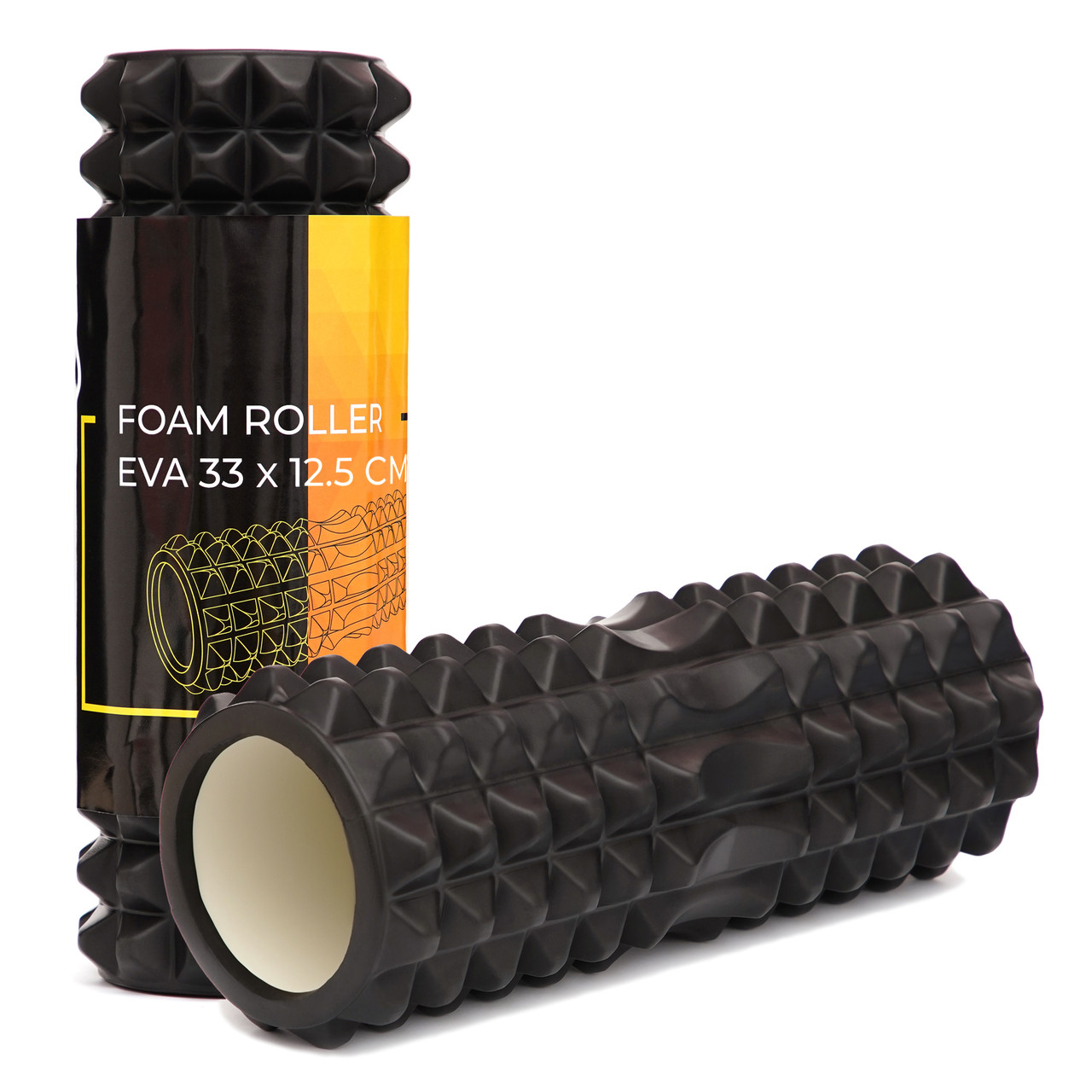 Масажний ролик Cornix EVA 33 x 14 см (валик, ролер) XR-0329 Black Poland