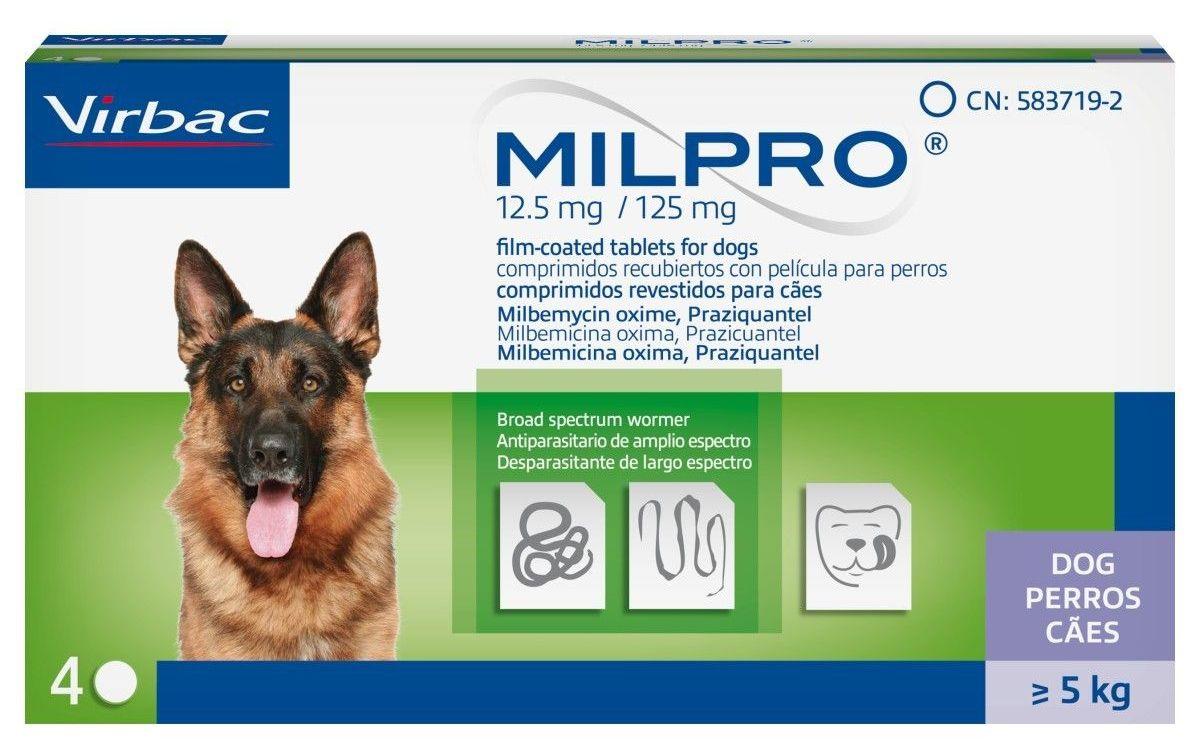 Мілпро Virbac Milpro таблетки від глистів для собак вагою від 5 до 25 кг-4 пігулки, фото 1