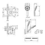 Змішувач латунний для ванни Lidz Astra 006 (з душовим гарнітуром) (k35) LDAST006CRM48087 Chrome, фото 2
