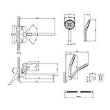 Змішувач латунний для ванни Lidz Astra 005 з поворотним виливом (з душовим гарнітуром) (k35) LDAST005CRM48088, фото 2