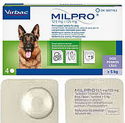 Мілпро Virbac Milpro таблетка від глистів для собак вагою від 5 до 25 кг, 1 таблетка