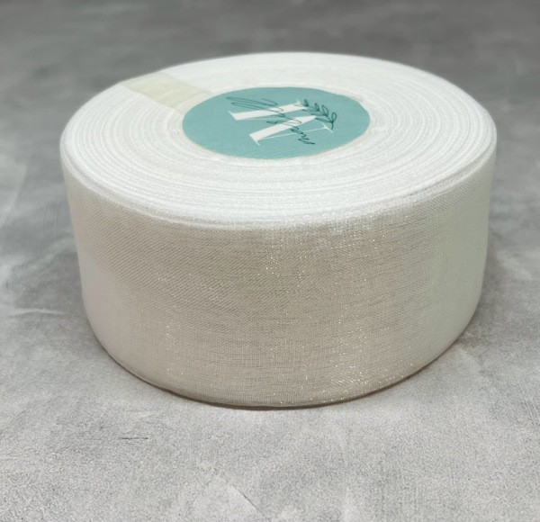 Органза (стрічка) 4 см, колір- білий, арт 015040, 1 метр, Білий, фото 1