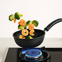 Сотейник глибока сковорода з мармуровим антипригарним покриттям 1.5 л