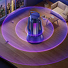 Електромухобойка USB з акумулятором 1200mAh ракетка, що перезаряджається, для знищення комах, фото 2