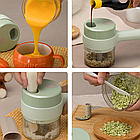 Міні-подрібнювач AD009 акумуляторний електрична овочерізка для кухні та приготування їжі, фото 2