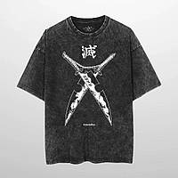 Футболка з мечами вінтажна бавовняна футболка Harajuku, унісекс, розмір 3XL