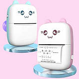 Мини принтер для детей + бумага + фломастеры (Набор 13 рулонов) Розовый, фото 6