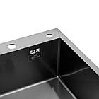 Кухонна мийка Kroner KRP Schwarze — 7849RHM PVD (3/1 мм), фото 6