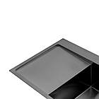 Кухонна мийка Kroner KRP Schwarze — 7849RHM PVD (3/1 мм), фото 7