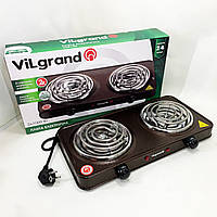 Електрична побутова спіральна плита ViLgrand VHP132 2000 Вт, Плита настільна емальована QP-22