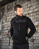 Фліс кофта чорна police з жетоном ВТ6496, фото 4