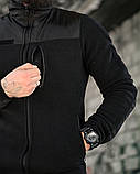 Фліс кофта чорна police з жетоном ВТ6496, фото 6