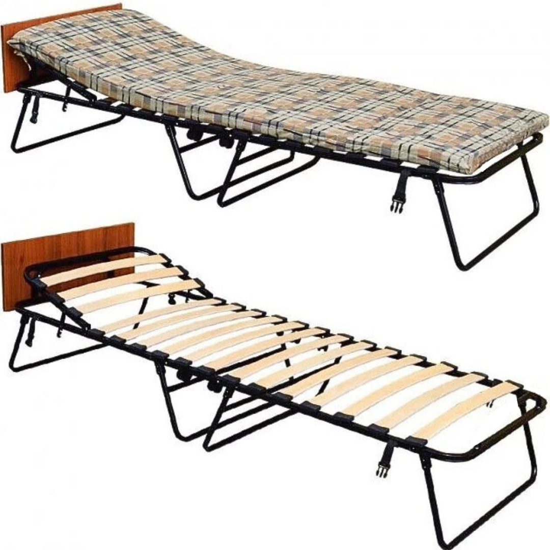 Розкладачка ортопедична розкладне ліжко на ламелях з матрацом Ліжко-тумба Венеція Люкс, фото 1