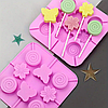 Силіконова форма з 8 отворами для солодощів SAM-19182 рожевий, фото 6