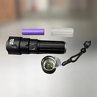 Карманный фонарь для туризма и повседневного использования Skif Outdoor Focus II с боковой кнопкой, ремешком и силиконовой заглушк