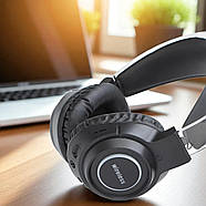 Накладні Bluetooth навушники з шумозаглушенням та RGB-підсвічуванням BT600 Чорний, фото 8