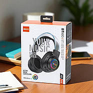 Накладні Bluetooth навушники з шумозаглушенням та RGB-підсвічуванням BT600 Чорний, фото 9