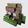 Магнітний конструктор Minecraft Magnetic Cube «Хатина з цегли» 122 кубиков, фото 5