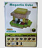 Магнітний конструктор Minecraft Magnetic Cube «Хатина з цегли» 122 кубиков, фото 6
