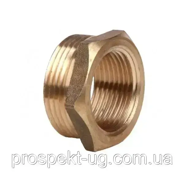 Футорка латунна 1 1/4"х1" (Ду32х25) посилена різьбова, фото 1